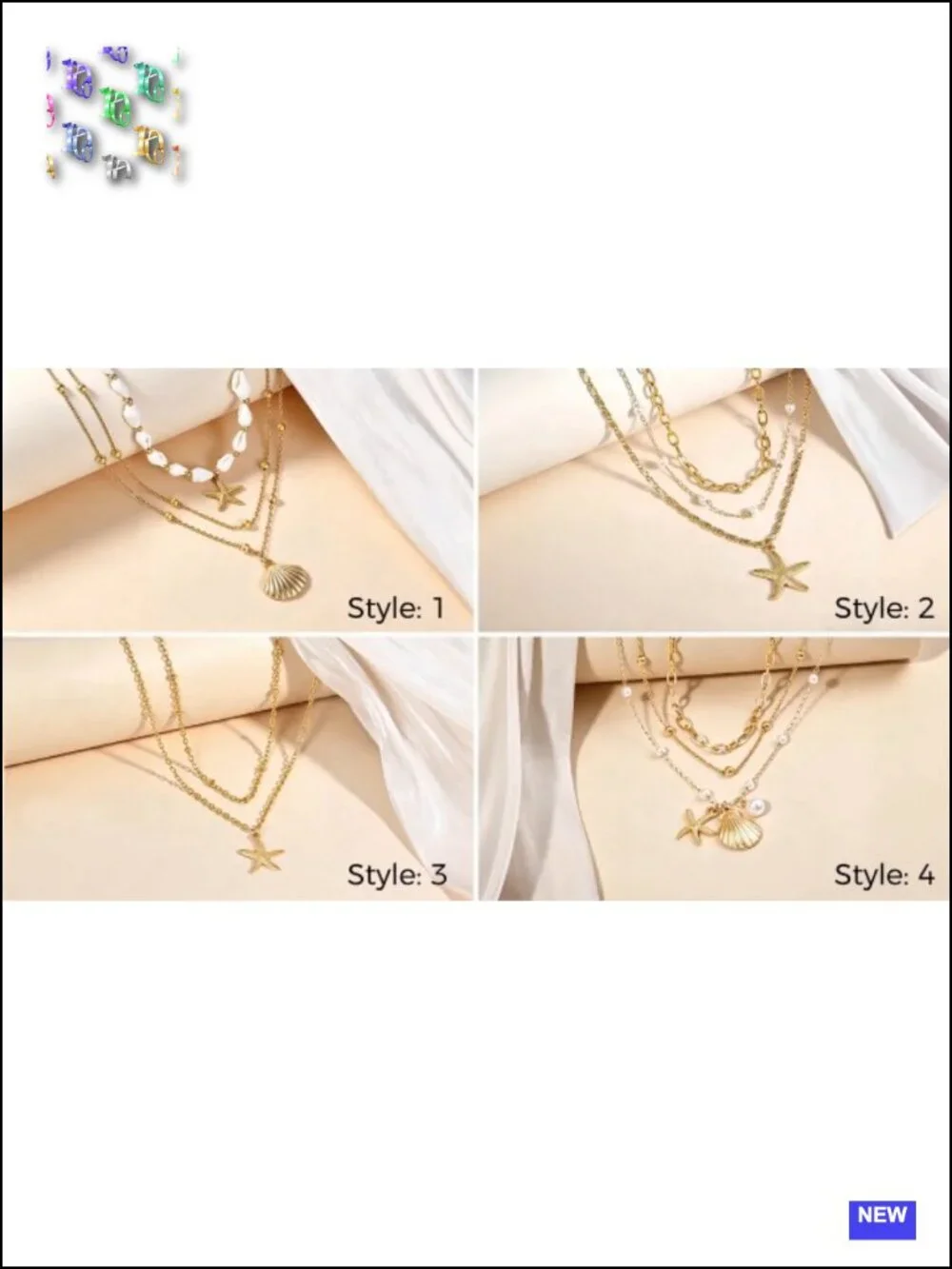 Non Tarnish Waterproof 14K Gold Plated Pearl Necklace Stack Dainty Choker